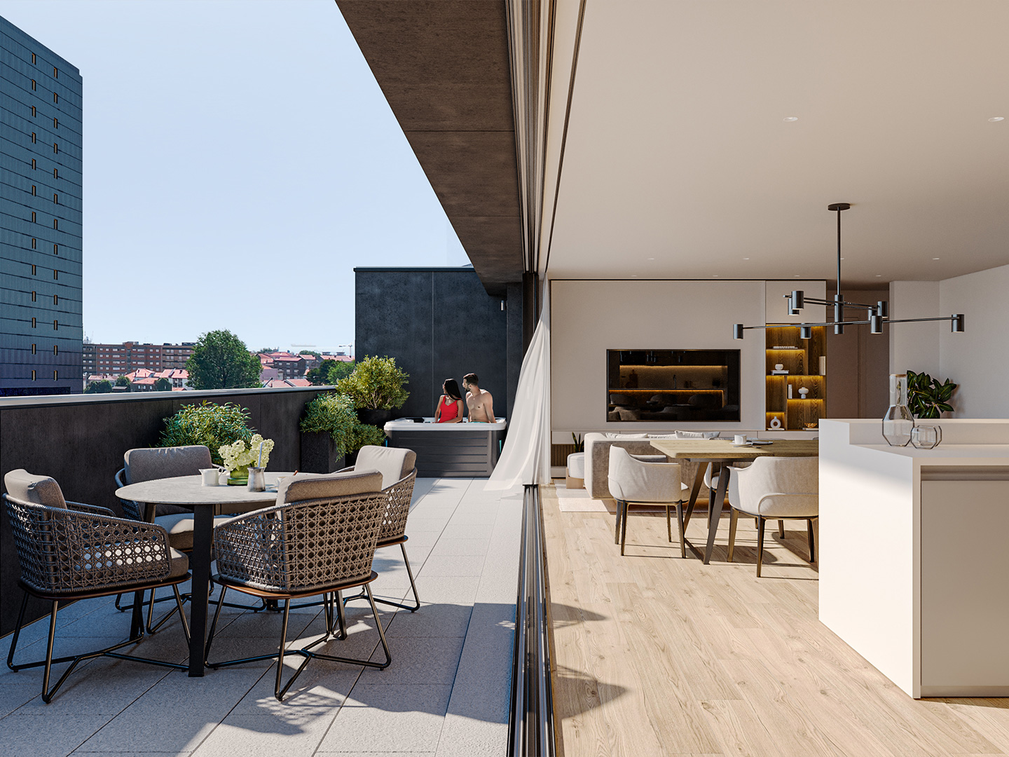 Astro Emanuelle Sul Fotografia: Apartamento com Varanda Dividido ao Meio